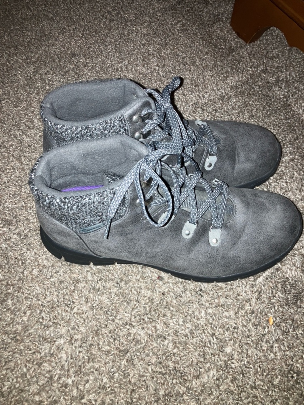 Skechers Dr. Scholl’s Gray Lace-Up Ankle Hiking Boots Size 11 M
